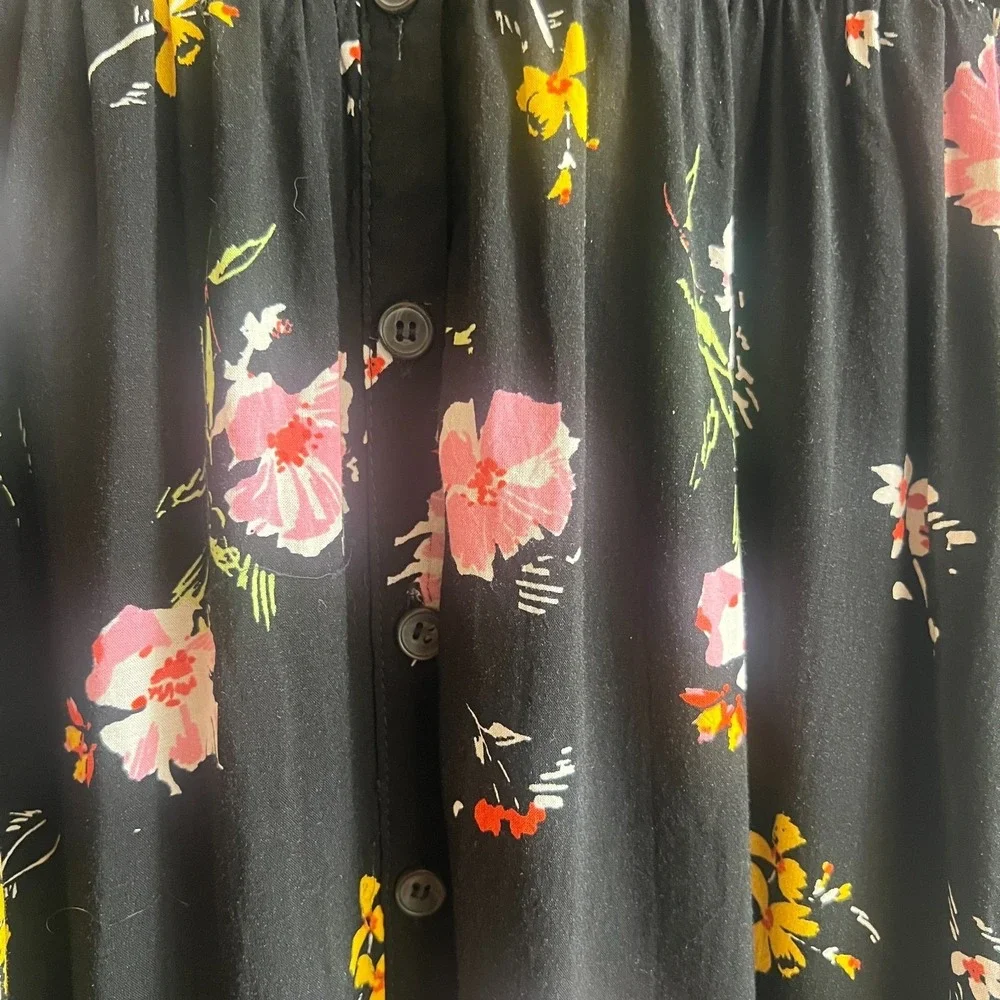Free‎ People Mini Floral Print Boho Dress - Size XS - Elastic Waist